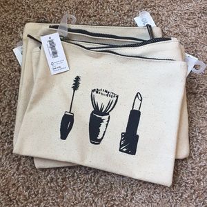 NWT lot of 5 canvas makeup bags from Old Navy